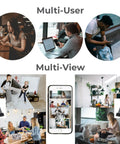 Multi-user and multi-view scenes captured by Stealthy Hidden Spy Cameras With Wireless Charger 1080P HD Mini Nanny Cam.
