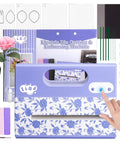 Portable Automatic A4 Die Cutting Machine With 9 Inch Embossing Kit for card making and crepe paper flower making, showing accessories and tools