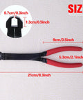 75 Degree Angled U-Joint Snap Ring Pliers With Push Pin Removal Tool for Auto and Medium Duty Vehicles, size shown