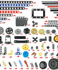 All In One 500 Plus Technic Parts Kit With Regular Sized Bricks Bushings Pins And Gears For EV3 Projects And STEM DIY Creative Models Grab This Replacement Parts Pack showcasing various gears, pins, and bricks.