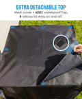 All Season Outdoor AC Unit Cover With Full Mesh And Detachable Waterproof Top on 28x28x32 inch central AC unit