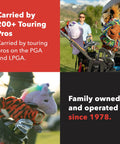 Golf bag with plush animal headcovers, including deer driver headcover for 460cc drivers premium golf club cover with plush fur.