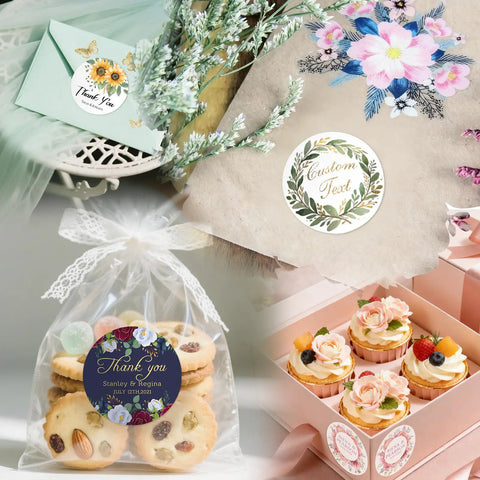 Custom Wedding Stickers And Personalized Labels For Favors With Logo Or Photo Waterproof Vinyl That Really Pops