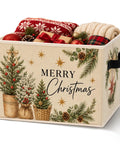 Kick Clutter To The Curb With This Foldable Christmas Tree Storage Bin That Squashes Flat With festive pattern and seasonal items.
