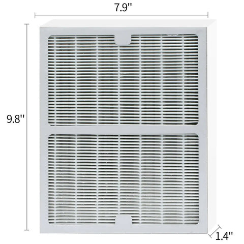 2 Pack Replacement Air Purifier Filters For AC-2119 And IAP-10 Series, Compatible With Filtrete FAP-C01-A, showing size details