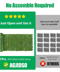 No Assembly Required Artificial Ivy Privacy Fence Screen For Outdoor Use 120 Inch By 40 Inch UV Resistant Faux Ivy Hedge