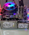 Open Frame PC Case For ATX, MATX And ITX Motherboards, Transparent Acrylic Chassis With Open Design For Easy Cooling And DIY Desktop Rig showcasing installed components