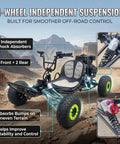 Gas Powered Off Road Go Kart For Adults And Teens Fourteen Plus with 212cc Engine and Independent Suspension on Rocky Terrain