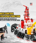 RC Fire Rescue Boat With 2 4GHz Remote Water Spray Function Dual Rechargeable Batteries Powerful Aquatic Rescue Ship displayed