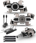 Rally XC210 Dual Sensing Power Meter Pedals Bundle With Rechargeable Battery And Easy Bike Transfer Shimano SPD