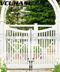 Keep Your Backyard Gate Locking Down Tight With This Straight Up Tough 12 Inch Cane Bolt Drop Rod Solid Steel Security Stopper For Wood Metal Vinyl Fences No Rust Just A Ridiculously Strong Ground Latch That Works Like A Champ, white fence gate with double doors and black latch.
