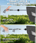 Wall Mount Retractable Garden Hose Reel With One Half Inch By One Hundred Foot Hose, Slow Auto Rewind in use outdoors