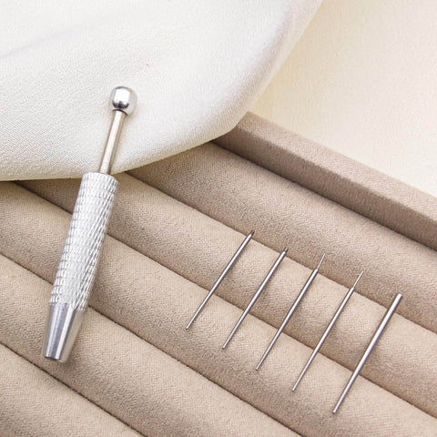 Piercing Taper And Ball Grabber Tool Set For 14G 16G 18G 20G Stainless Steel Flat Back Earring Applicator Threadless