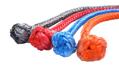 Blue 1/4 Inch Soft Shackle Made From UHMWPE Rope With 3.7 Ton Break Strength For Sailing, Climbing, Camping And Recovery