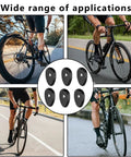 Collage of cyclists on bikes with center image of 6 Pack Pushbutton Spacers For Electronic Shifting On Road And MTB Bikes 10x6mm