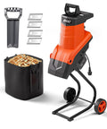Beast 1800W Electric Wood Chipper Shredder for yard cleanup with 50L bag and blades, heavy-duty mulcher for branches and debris
