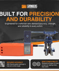 12V Electric Chainsaw Sharpener Bar Mounted Grinder Kit with Quick Mount and Swivel Guide, precise angles sharpening tool