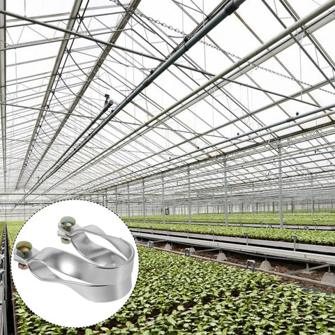 Aluminum Alloy U Shaped Pipe Clamp Bracket For Greenhouse Pipe Fixing 34mm Built Tough Cross Connector Gear For Garden Farm And Outdoor Structures Durable