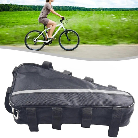 Triangle Ebike Battery Bag For Frame Mount Heavy Duty Lithium Ion Battery Pouch For 24V To 72V Systems Hanging Bike Case For Mountain And Road Bikers Secure Stable Power Pack Storage On Every Ride