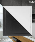 Heavy Duty Galvanized Steel Access Panel For Drywall Ceilings White Wall Cover with one side in anthracite and one side in white.