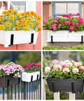 Six Pack Deck Railing Adjustable Planter Box Brackets From 6 To Twelve Point Five Inches Universal Heavy Duty Iron Flower Box Mounting