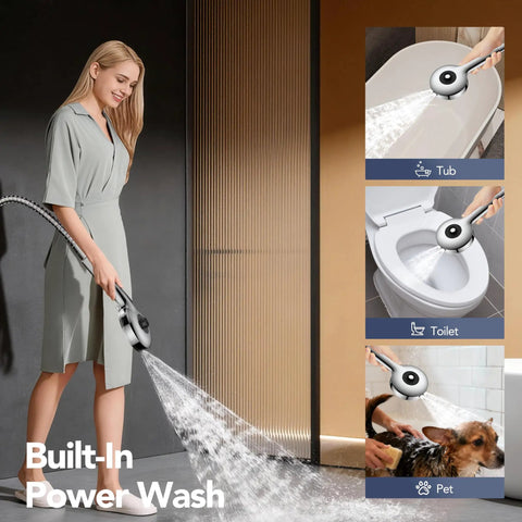 Legit Kickin High Pressure Rain Showerhead Combo With Smooth Magnetic One Handed Docking And Flawless 180 Degree Rotation Sick Dual Bathroom Fixture Upgrade For Modern Homes