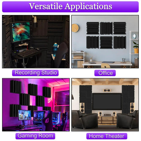 Silence The Studio Echo Dead In Its Tracks With These Thick High Density Sound Absorbing Foam Panels in recording studio, office, gaming room, and home theater.
