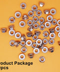 50 Pcs Hex Flange Nuts M10 X 1.25mm Stainless Steel 304 Serrated Flange Lock Nuts Bright Finish Deep Full Thread Heavy Duty for Auto Marine and DIY Projects, 50 pieces scattered