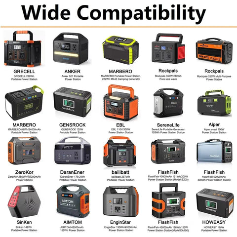 Grid view of portable power stations compatible with 15V 60W AC Adapter Charger for Portable Power Stations.