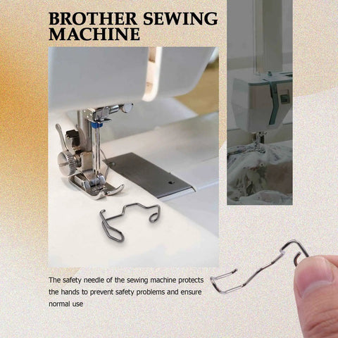 Six Pack Sewing Machine Finger Guards For Hand Protection Universal Fit For Most Industrial Single Needle Sewing Machines Prevent Needle Injuries And Make Stitching Safe Easy To Attach And Reusable shown near sewing machine needle.