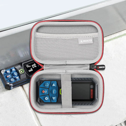 Hard Shell Carrying Case For GLM165 Laser Distance Measure Series 165 Ft Blaze Pro 25G 40 27CGL 22 Case Only Protective Portable Storage For Outdoor Jobs On The Go. Hard EVA case open with laser distance measure