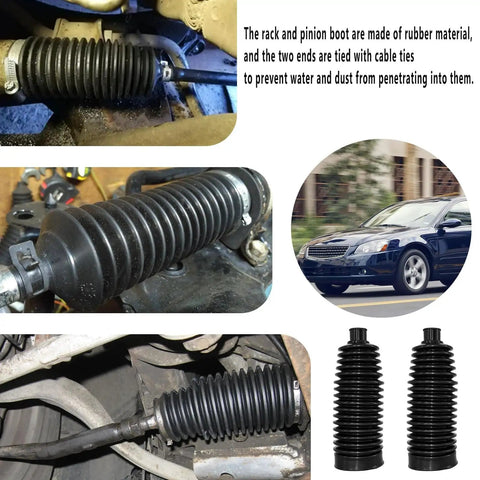 Beefed Up Rack And Pinion Boot Bellows For Nissan Altima Maxima Murano Pathfinder 2013 Through 2024 Steering Tie Rod End Boot Replacement D82033KA0A OE OEM Quality Easy Install Durable Weather Resistant on vehicle and loose.