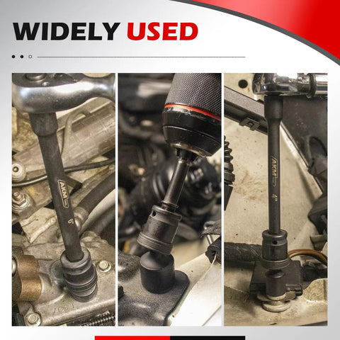 1/4 Inch Drive Universal Impact Socket Set Thats Built For Tight Spots, 18 Piece Swivel Wobble Kit in automotive use