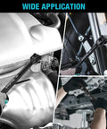 Badass Heavy Duty Breaker Bar Set With Premium Chrome Alloy Build And Durable Black Phosphate Coating For No Sweat Torque Tasks On Heavily Rusty Bolts in use on car engine and bike.