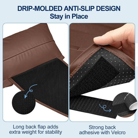 Comfy Premium Leather Recliner Pillow For Neck And Head Support Adjustable Fill PU Leather Non-Slip Headrest anti-slip design