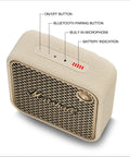 Willen II Portable Bluetooth Speaker With Rugged Waterproof And Dustproof Build, Loud Stereo Sound And Beefy Bass, Cream Finish