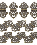 Retro Zinc Alloy Hinges Ten Pack For Jewelry Boxes And Wood Boxes Decorative Butt Hinges For Cabinet Doors With Golden Finish