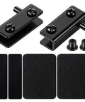 Adjustable Glass Door Pivot Hinge Clamp Kit For 3-6mm Cabinet Glass Doors No Drilling Easy Install Replacement Hinges
