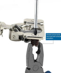 Demonstration of dowel removal for One And A Quarter Inch Overlay Soft Close Concealed Face Frame Cabinet Hinge
