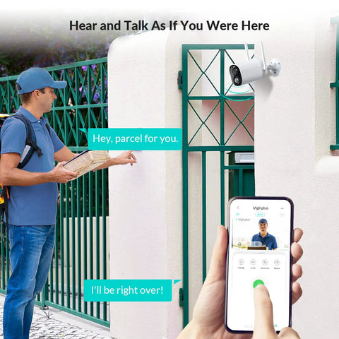 Wireless Outdoor Security Camera With Rechargeable Battery And Solar Power AI Smart Detection IP66 Weatherproof 1080P Night Vision