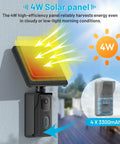 13200mAh Solar Charging Base Station for Blink Doorbell 2nd Gen with 4W high-efficiency solar panel, IP67 waterproof, wall-mounted outside.