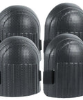 Built Tough Four Pack Black Heavy Duty Knee Pad Inserts For Work Pants Anti Slip Grip Breathable Padding, textured surface.