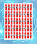 Tray of ST To ST Fiber Optic Coupler Adapters 50 Pack With Ceramic Ferrule For Extending Single Mode Cables on blue background