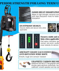 All In One Beefed Up Electric Hoist Winch 1100 Lb Portable With Double Hooks And Wireless Remote features and design details