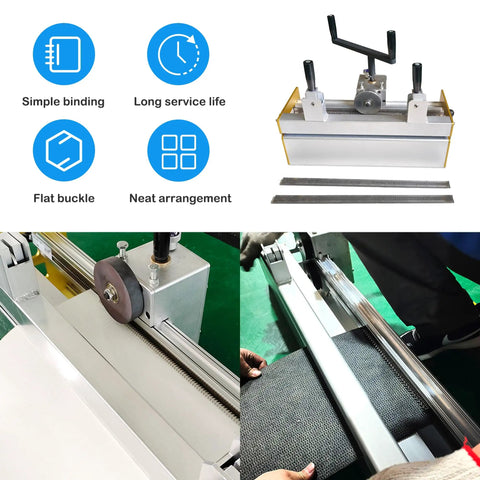 14 Inch Manual Roller Lacer Conveyor Belt Lacing Tool For PVC PVK Belts Mechanical Splice Kit with wire hook buckle