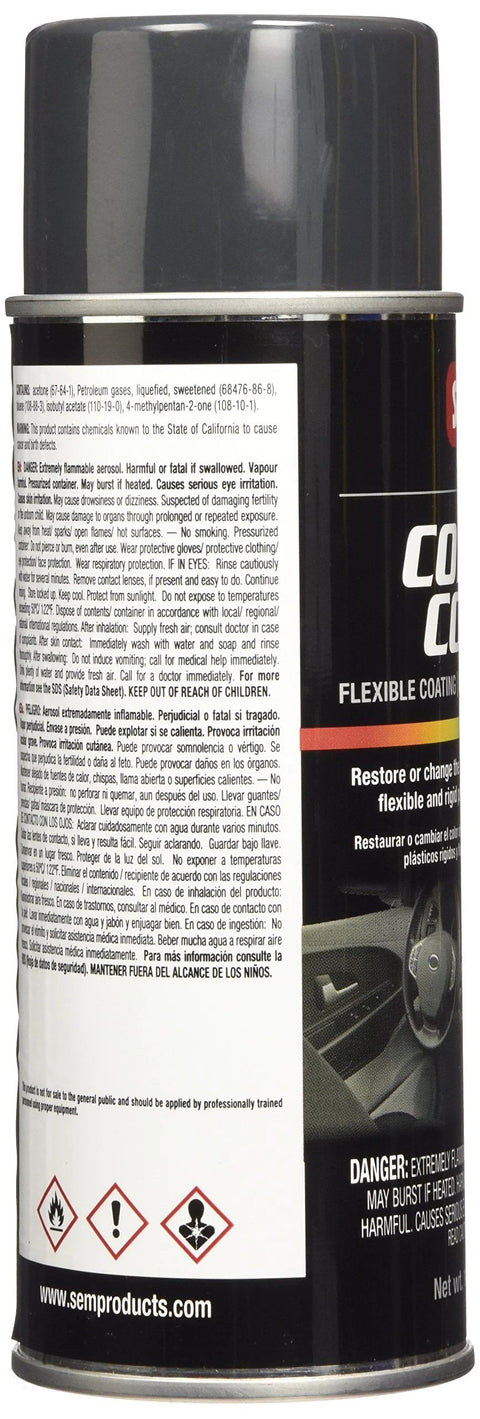 SEM Products Graphite Color Coat aerosol can, 12 fl oz, side view