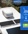 200W 12V 24V Solar Panel Kit With 30A PWM Charge Controller For RVs Campers Boats And Off Grid Power Supply Monocrystalline Panel on RV roof generating 800W/day