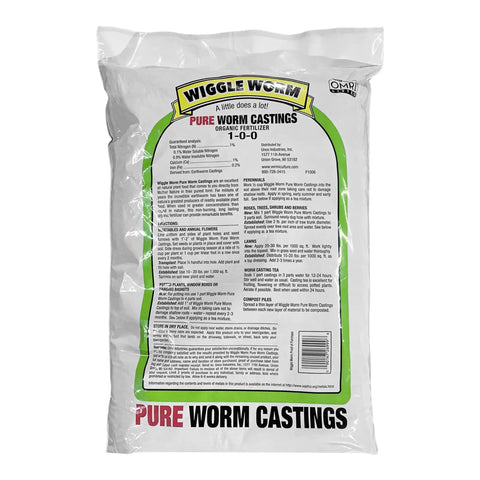 Pure Organic Mineral Dense Worm Castings Fertilizer For Rich Soil, Better Aeration, Water Retention, 30 lbs bag front view