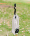 Camp Carabiner For Hanging Towels, Lights, Packs And Small Gear On 550 Paracord With 1/4-20 Attachment Point in use