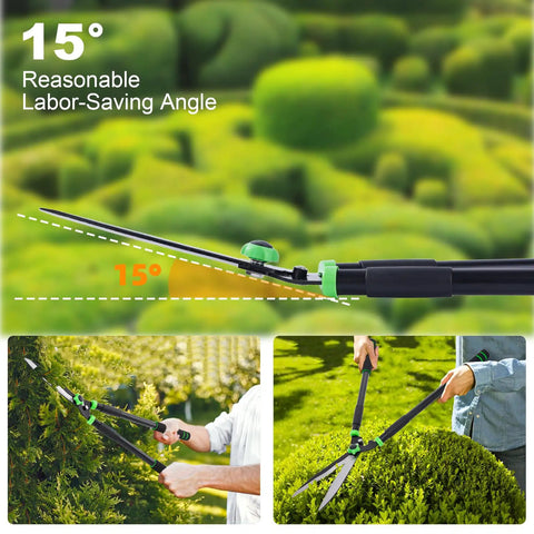 Beefy 29.5 Inch Hedge Shears With 15 Degree Blade Angles Manual Hedge Clippers For Trimming And Shaping Hedges Shrubs